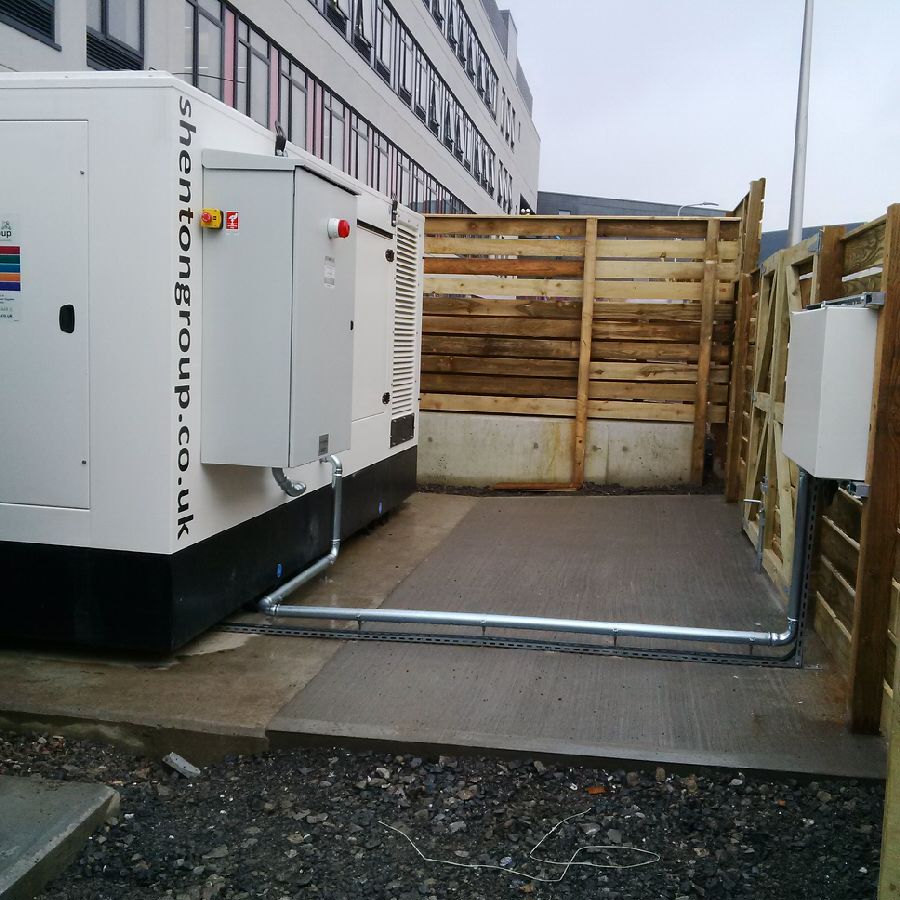 Generator install at a school in Wales