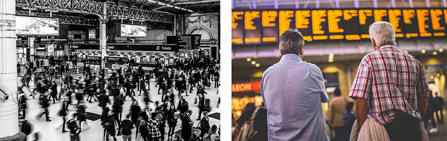 passengers waiting at station for emergency backup power solution
