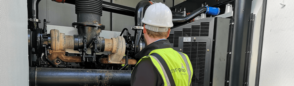 Shenton Engineer Inspects Generator