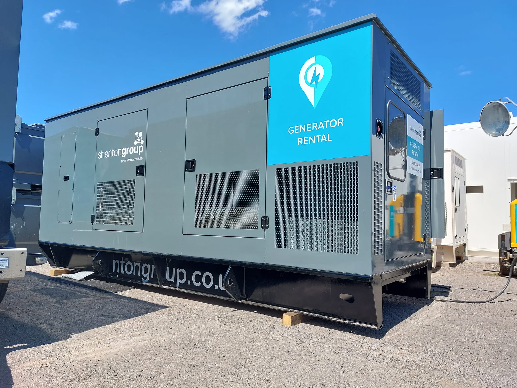 A Shenton Group rental generator on location ready to provide a rapid response power solution.