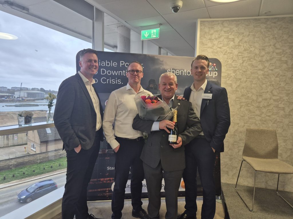 L to R: Jody Meek (Chief Operating Officer), Darren Meek (Strategic Accounts Director), Dickie Staff, Curtis Meek (Chief Executive Officer)