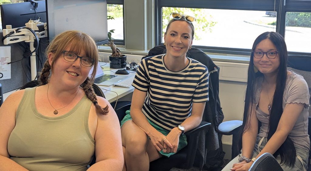 Lindsay (Brand Executive), Nicole (Brand Manager), and Zenia.