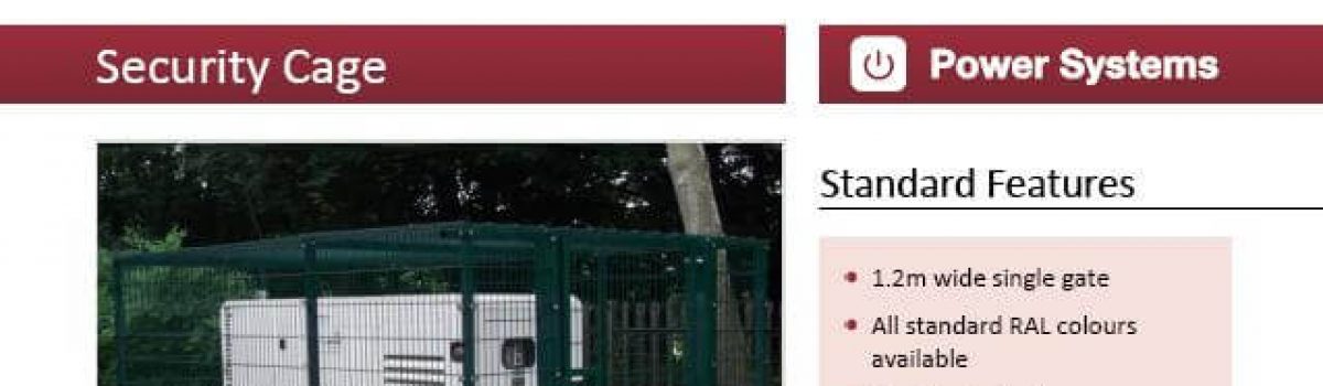 Security Cage Data Sheet