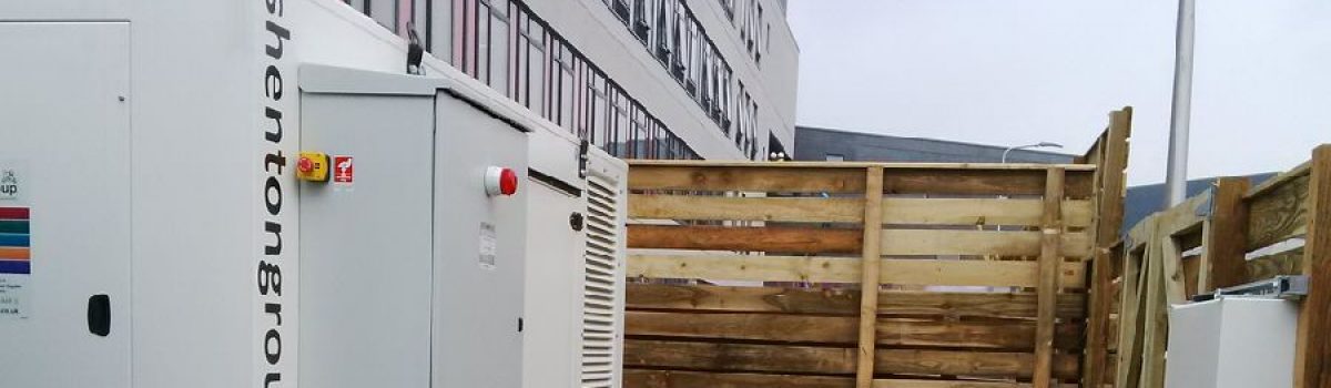 Generator install at a school in Wales